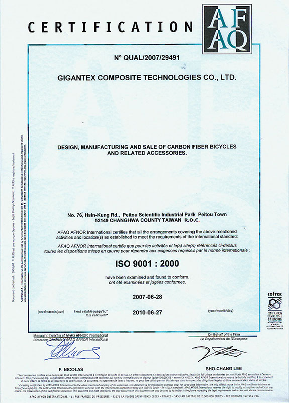 GIGANTEX ISO 9001